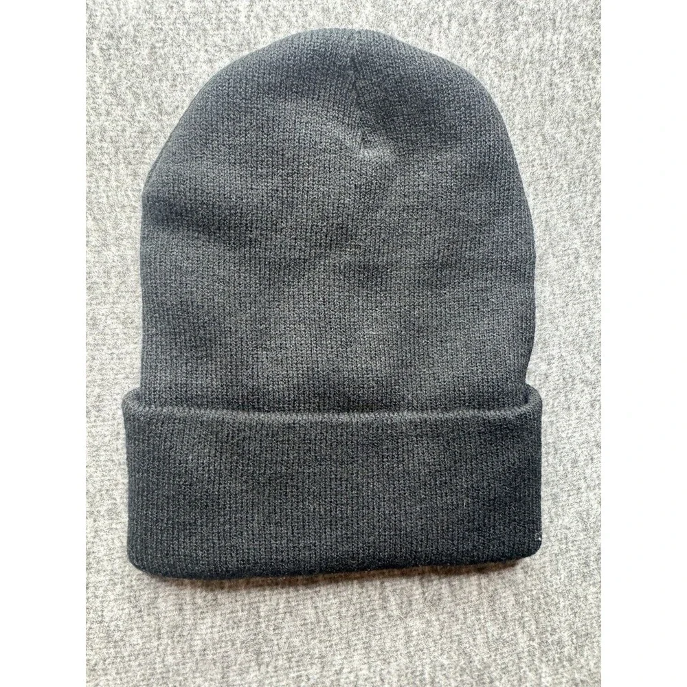 Carhartt Logo Cuffed Beanie Cap Winter Hat Black Men's One Size